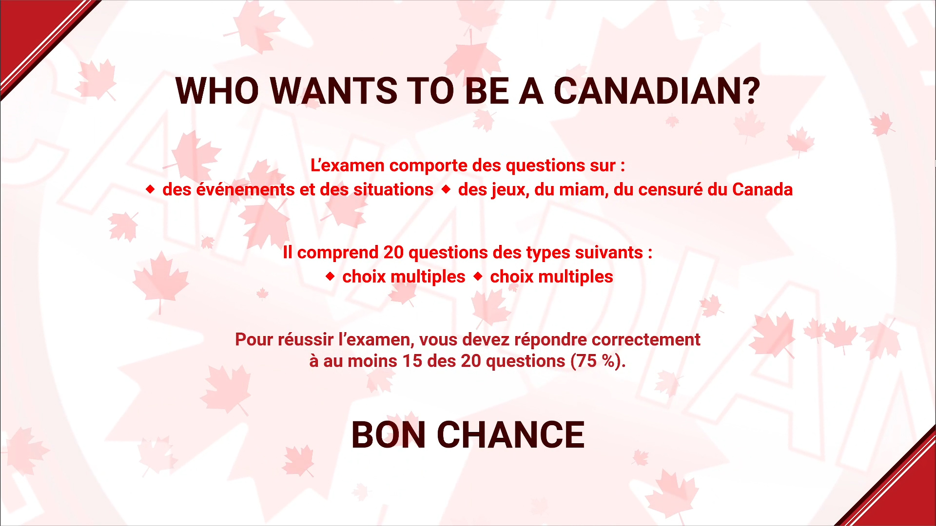 Who wants to be a canadian?